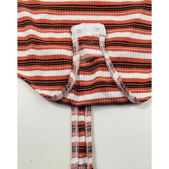 Intimately free people sz S ribbed stretch orange fall color tank bodysuit EUC - Picture 9 of 9